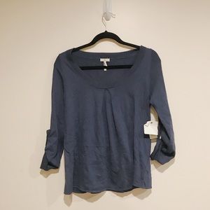 Joie Blue 3/4 Sleeve Sweater